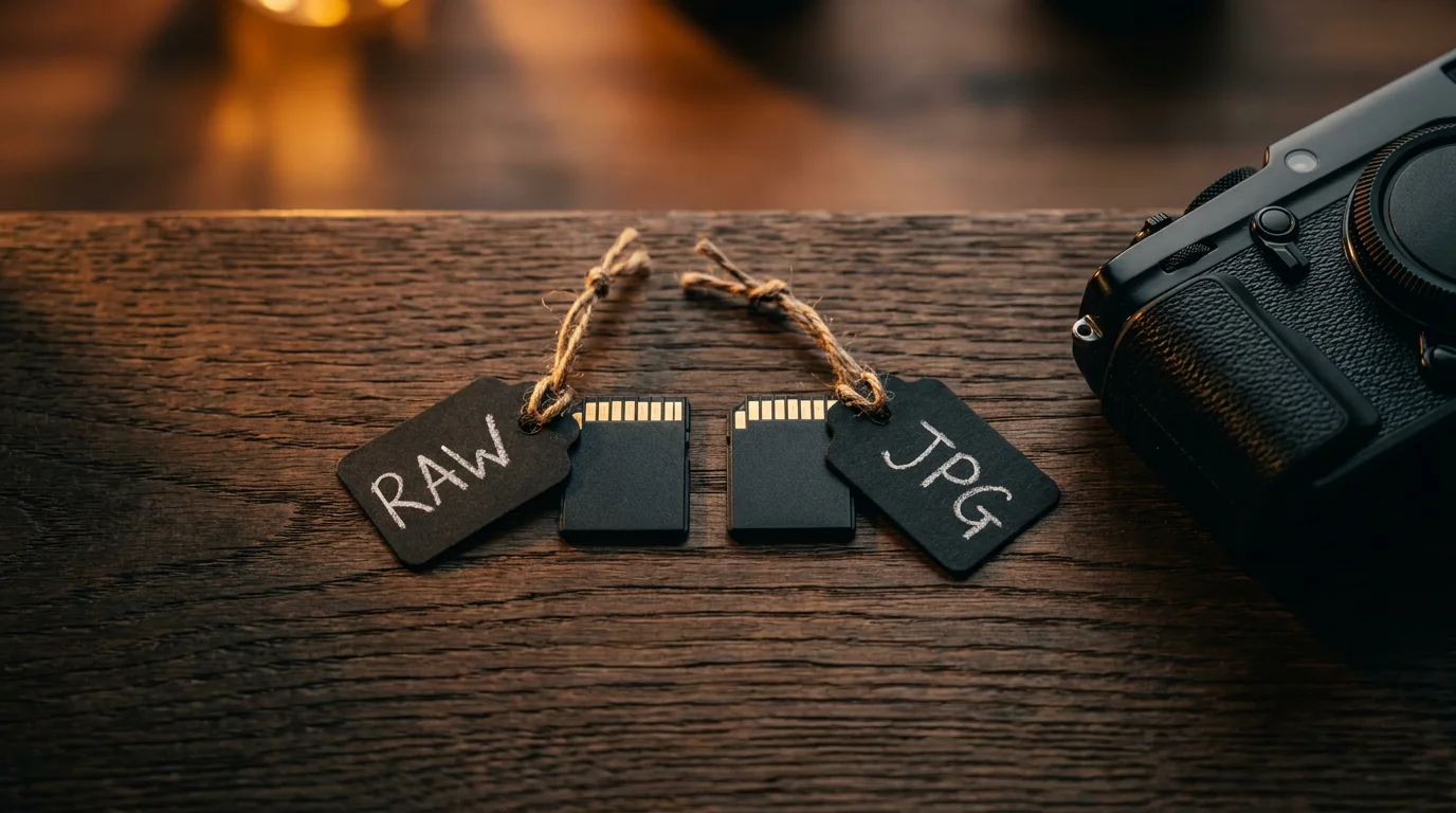 Porównanie pliku RAW i JPG na ekranie laptopa fotografa