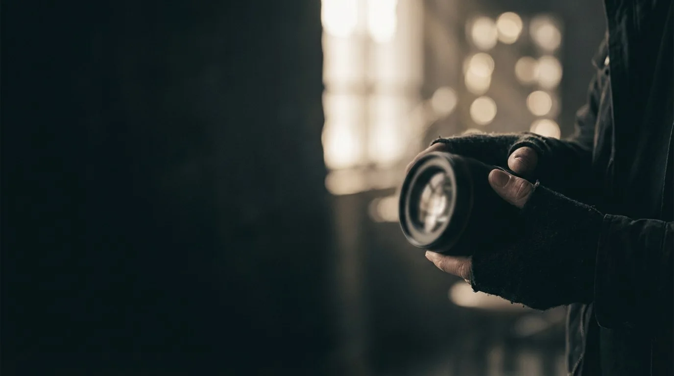Canon RF 85mm F1.2 L USM na czarnym tle z portretem i kremowym bokeh